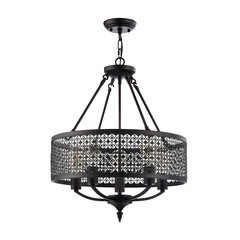 Люстра подвесная Freya Conte E27 300 Вт 20 кв.м (FR4166-PL-05C-BL) - фото 1