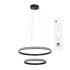 Люстра светодиодная подвесная Arte Lamp Meridiana 70 Вт 3000-6000К 3 кв.м (A2198SP-2BK) - фото 2