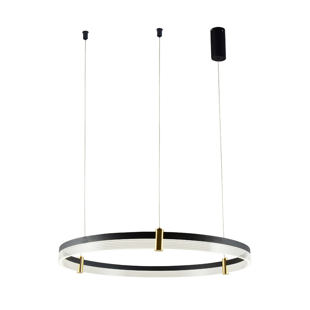 Изображение товара Люстра светодиодная потолочная Arte Lamp Mercury 76 Вт модерн стиль черная с регулируемой высотой