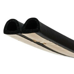 Уплотнитель для окон и дверей 12х10 мм 6 м (3+3 м) D профиль самоклеящийся черный - фото 3