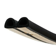 Уплотнитель для окон и дверей 9х5,5 мм 6 м (3+3 м) Р профиль самоклеящийся черный - фото 4