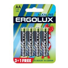 Батарейка Ergolux LR03 Alkaline BL 3+1FREE 1.5В 12866