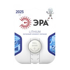 Батарейки ЭРА CR2025-1BL Lithium C0038447
