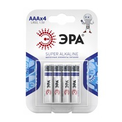 Батарейки ЭРА LR03-4BL SUPER Alkaline C0038451