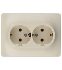 Розетка Systeme Electric Glossa встраиваемая бежевая (GSL000224)