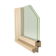 Окно деревянное Timber&style 1160х1000х45 мм 2 створки левая глухая правая поворотная - фото 3