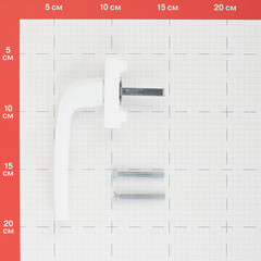 Ручка оконная белая металл Roto Samba - фото 2