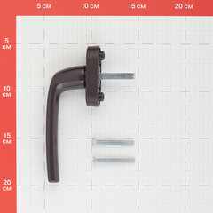 Ручка оконная коричневая металл Roto Samba - фото 3