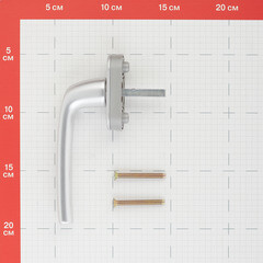 Ручка оконная серебро металл Roto Samba - фото 2