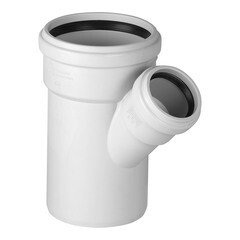 Изображение товара Тройник Pro Aqua Stilte Plus d110х58 мм 45° пластиковый шумопоглощающий для внутренней канализации