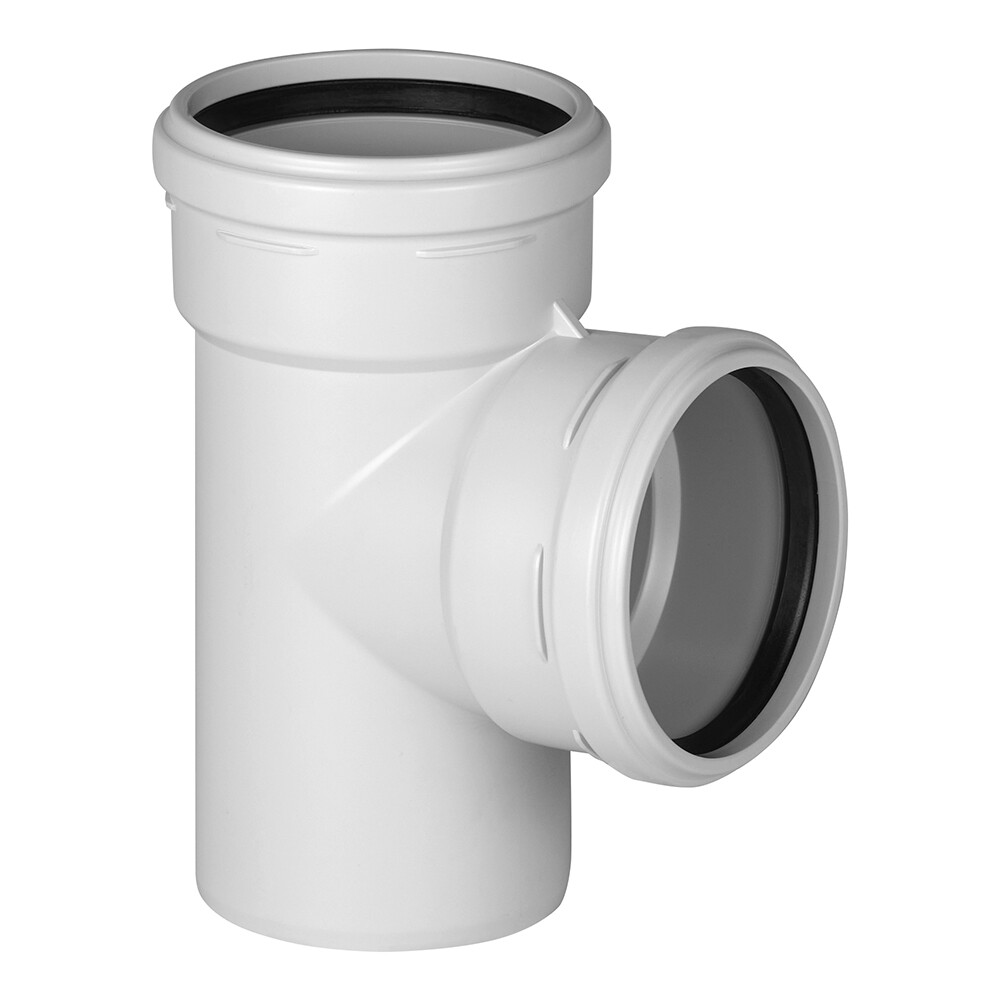 Изображение товара Тройник Pro Aqua Stilte Plus 110 мм 87° пластиковый шумопоглощающий для внутренней канализации