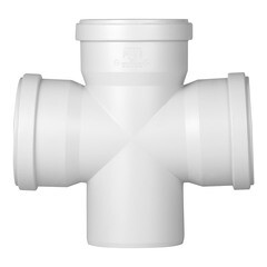 Крестовина Pro Aqua Stilte Plus d110х110х110 мм 87,5° пластиковая шумопоглощающая одноплоскостная для внутренней канализации - фото 2