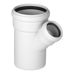 Изображение товара Тройник Ostendorf SKEA d110х58 мм 45° пластиковый бесшумный для внутренней канализации (335220)
