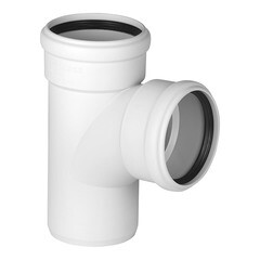 Изображение товара Тройник Ostendorf SKEA d110 мм 87° пластиковый бесшумный для внутренней канализации (335400)