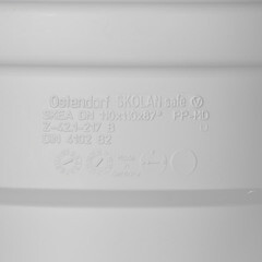 Тройник Ostendorf SKEA d110 мм 87° пластиковый бесшумный для внутренней канализации (335400) - фото 2
