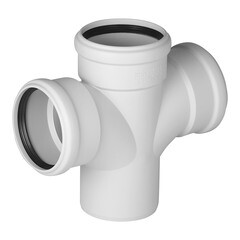 Изображение товара Крестовина Ostendorf SKDA d110х110х110 мм 87° пластиковая бесшумная для внутренней канализации (335900)