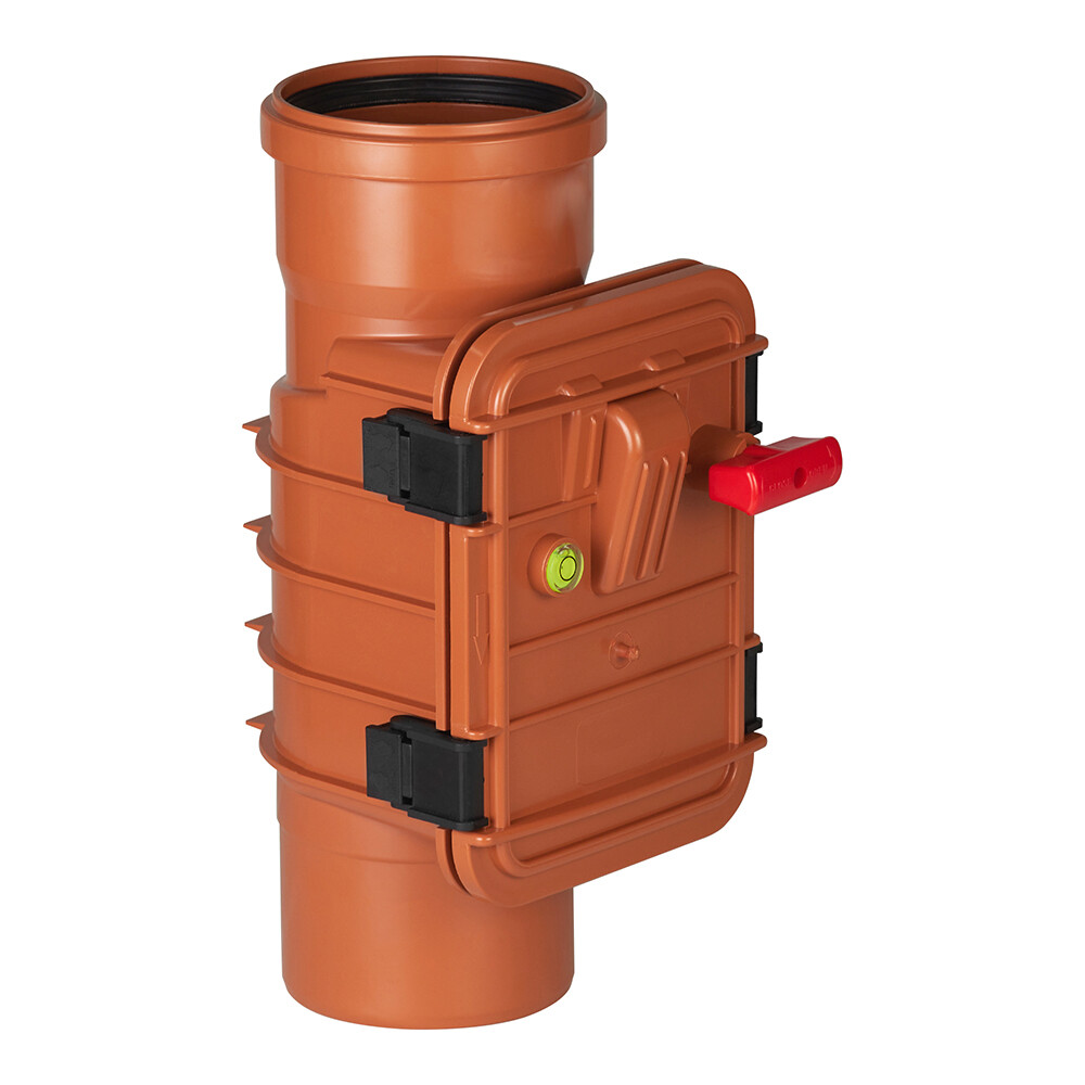 Изображение товара Клапан обратный OSTENDORF KG d110 мм пластиковый для наружной канализации
