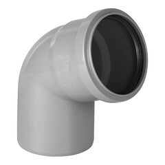 Изображение товара Отвод Ostendorf HTB d75 мм 67° пластиковый для внутренней канализации (113130)