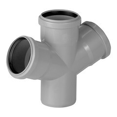 Изображение товара Крестовина Ostendorf HTDA d75х75х75 мм 67° пластиковая для внутренней канализации (113900)