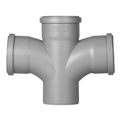 Крестовина Ostendorf HTDA d90х90х90 мм 87° пластиковая для внутренней канализации (114900) - фото 3