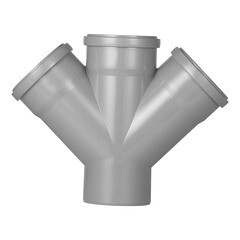 Крестовина Ostendorf HTDA d110х110х110 мм 45° пластиковая для внутренней канализации (115880) - фото 2