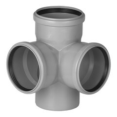 Крестовина Ostendorf HTED d110х110х110 мм 87° пластиковая для внутренней канализации (115940) - фото 1