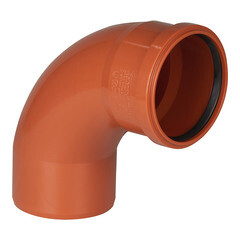 Изображение товара Отвод Ostendorf KGBD d110 мм 87° пластиковый для наружной канализации (228088)