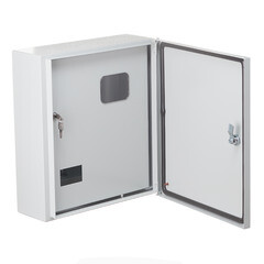 Щит учетно-распределительный навесной EKF Basic ЩУ-3/1-1 металлический IP54 445х400х150 мм 12 модулей с окном для снятия показаний счетчика - фото 5