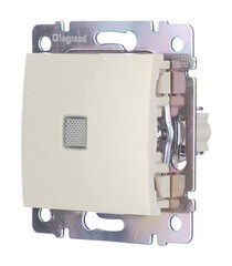 Выключатель Legrand Valena одноклавишный встраиваемый слоновая кость с подсветкой (695601) - фото 5