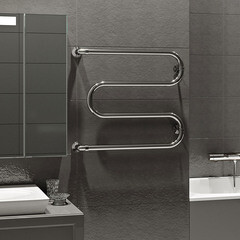 Полотенцесушитель водяной MyFrea М-1 600х600 мм м-образный хром - фото 4