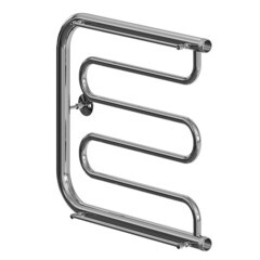 Изображение товара Полотенцесушитель водяной MyFrea ПМ-1 500х500 мм фокстрот с боковым подключением 500 мм с полкой хром