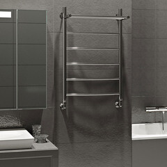 Полотенцесушитель водяной MyFrea MyLondon 800х500 мм лесенка с полкой хром - фото 2