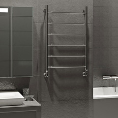 Полотенцесушитель водяной MyFrea MyParis 800х500 мм лесенка хром - фото 2