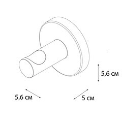 Крючок для ванной Fixsen Hotel одинарный на шуруп металл хром (FX-31005B) - фото 4