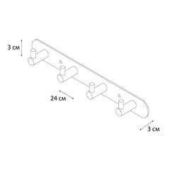 Вешалка для ванной Fixsen Hotel 4 крючка на шуруп металл хром (FX-31005-4) - фото 6