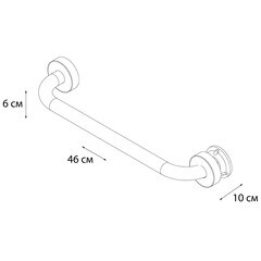 Поручень для ванной Fixsen Hotel 405 мм нержавеющая сталь хром (FX-31017) - фото 4