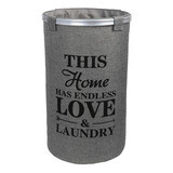 Корзина для белья Fixsen Laundry d380х600 мм 80 л серая (FX-1031А)