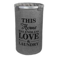 Корзина для белья Fixsen Laundry d380х600 мм 80 л серая (FX-1031А)