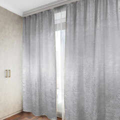 Штора тафта серая 135х260 см Casa Conforte Тергалет (2 шт.) (6178688) - фото 2