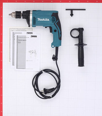 Дрель сетевая ударная Makita HP1630 710 Вт ключевой патрон - фото 9