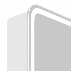 Пенал с зеркалом Continent Lorenzo 40 см подвесной правый белый - фото 2