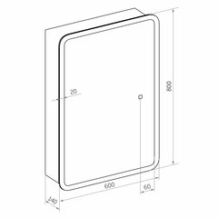 Зеркальный шкаф Continent Emotion 60х80х14 см с подсветкой белый - фото 3