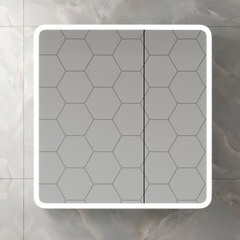 Зеркальный шкаф Continent Emotion 80х80х15 см с подсветкой белый - фото 4