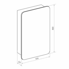 Зеркальный шкаф Continent Гвадиана 50х80х15 см белый - фото 4