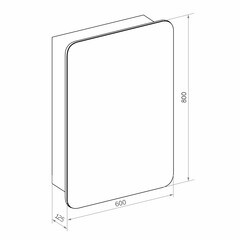 Зеркальный шкаф Continent Гвадиана 60х80х15 см белый - фото 6