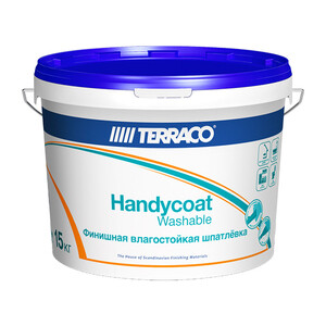 Шпатлевка финишная Terraco Handycoat Washable 15 кг — купить в Москве: цены, характеристики, отзывы и фото в интернет-магазине Петрович.