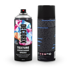 Краска аэрозольная структурная чёрный TEXTURE DECORIX 520мл