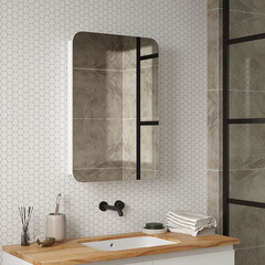 Зеркальный шкаф Continent Гвадиана 60х80х15 см белый - фото 5