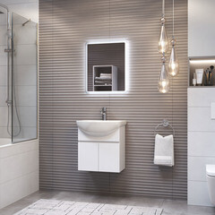 Тумба под раковину Vigo Wing 50 см подвесная белая (tp.WIN.BAL.50.2D белый) - фото 4