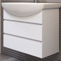 Тумба под раковину Vigo Wing 70 см подвесная белая (tp.WIN.BAL.70.2Y белый) - фото 4